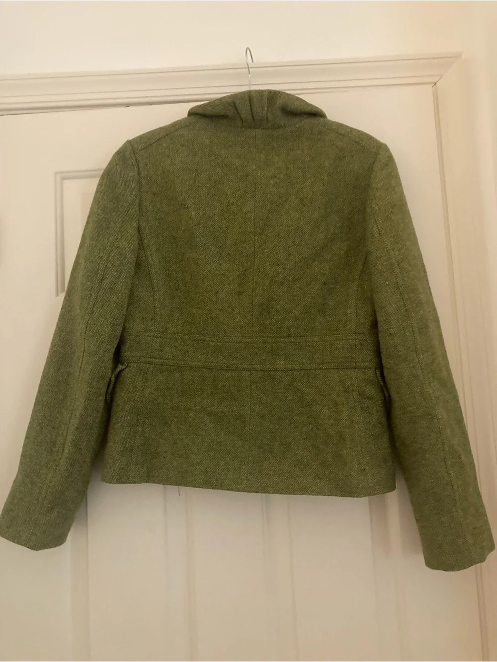J. Crew Factory Olive Green Wool-Blend Button Jacket